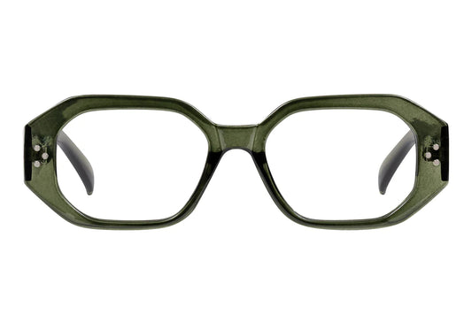 AZZURRA TRANSPARENT FORESTGREEN READING GLASSES