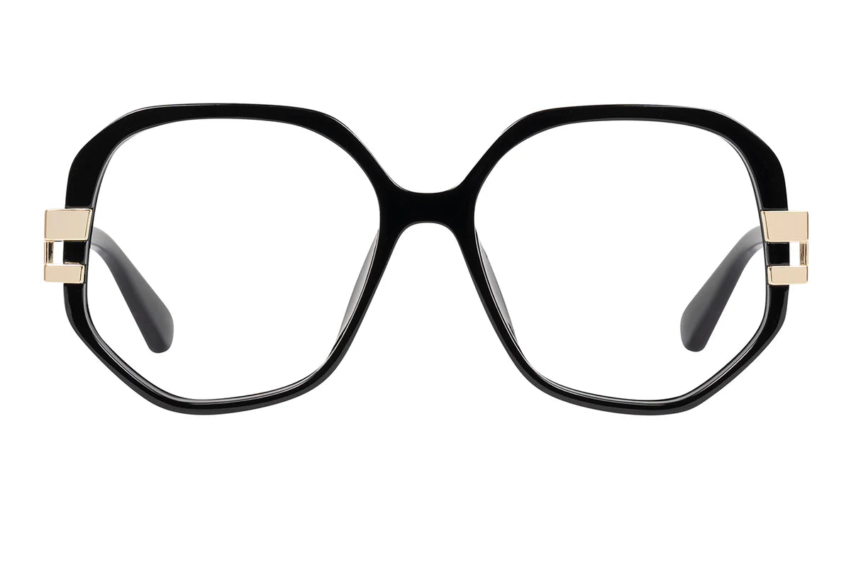 AMIE   SOLID BLACK READING GLASSES