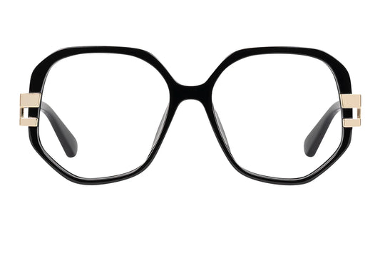 AMIE   SOLID BLACK READING GLASSES