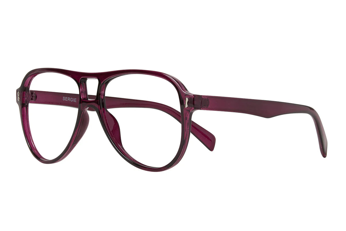 SERGIE TRANSP BORDEAUX READING GLASSES