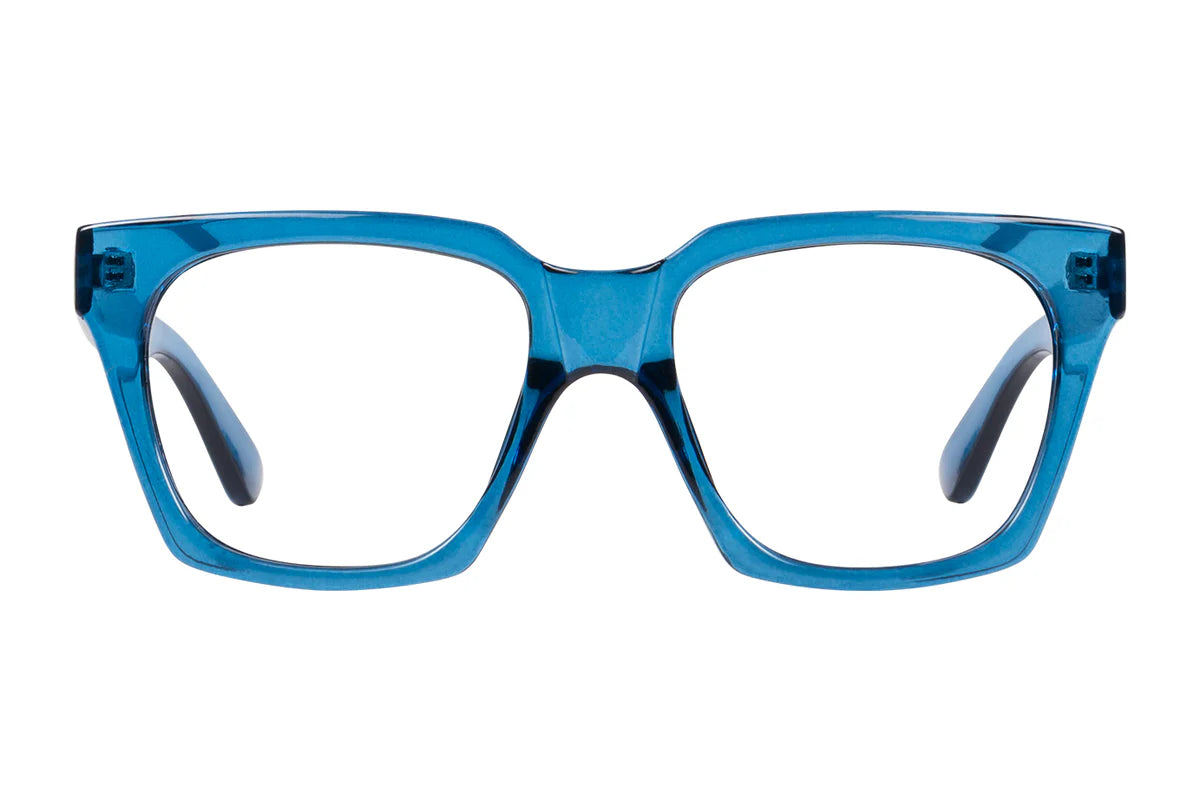 INEZ TRANSP BLUE READING GLASSES