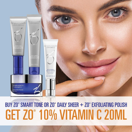 ZO DAILY SHEER+Exfoliating Polish+GRATIS 10%C-vitamin